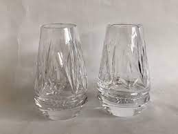 Waterford lismore votive candleholder | crystal classics. Fine Vintage Waterford Crystal Tea Light Votive Candle Holder Hurricane Shade Waterford 2 Pc Votive Hurricane Lamp Ma Waterford Crystal Tea Lights Crystals