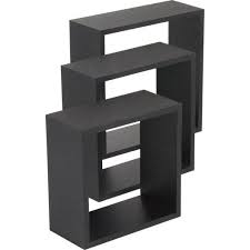 Etagere 3 Cubes Noir L 30 X P 30 Cm Ep 12 Mm Etagere Murale Leroy Merlin Etagere Cube Etagere