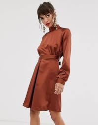 Closet Shop Closet Dresses Tops Skirts Asos In 2020 Midi Short Sleeve Dress Satin Mini Dress Midi Dress With Sleeves