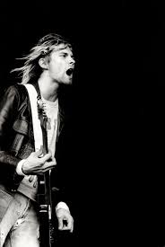 Black And White Rock Music Kurt Cobain On Stage Music Bands Kurt Cobain Rock Music