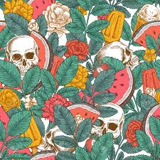 Maybe you would like to learn more about one of these? Summer Florals Seamless Pattern Hipster Floral Skull Background Vector Illustration Royalty Free Cliparts Vectors And Stock Illustration Image 98176133