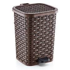 There are 240 wicker trash can for sale on etsy, and they cost $32.86 on average. Wicker Style Step Trash Can Compact Trash Can Fits Perfect Into Kitchen Bathroom Or Office Keeps The Room Neat And Clean 27 Qt Brown Color By Superio Trash Can Kitchen