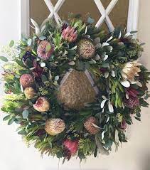 Autumn Protea Wreath Wreaths Christmas Wreaths Circular Pattern