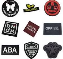 New Design Custom OEM 3D Raised Colorful Brand Name Logo Soft PVC Rubber  Patches Labels for Clothing
