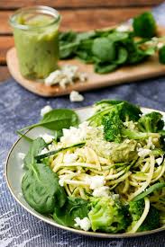 Low Carb Zucchininudeln Mit Brokkoli Und Avocadopesto Rezept In 2021 Zucchini Nudeln Spiralschneider Rezepte Low Carb Rezepte Abendessen