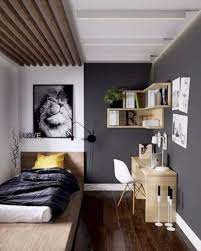 The design in this smaller primary bedroom is very smart using space to create a terrific matching the above bedroom is a small space but appears larger with the vaulted ceiling, light color scheme, low bed and minimalist decor. Low Budget Bedroom Simple Small Simple Bedroom Interior Design Decoomo