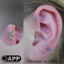 bodygems snake forward helix earrings bar post earrings opal earrings stud