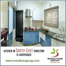 south east direction. pu kitchen