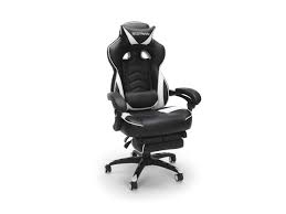 White and black gaming chair ergonomic swivel rolling computer. Respawn 110 Racing Style Gaming Chair Reclining Ergonomic Leather Chair With Footrest In White Rsp 110 Wht Newegg Com