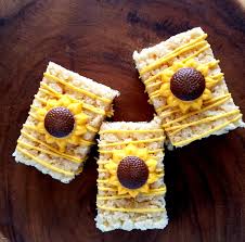 Birthday Rice Krispie Treats Walmart Sunflower Rice Krispie Treats Sunflower Birthday Parties Sunflower Party Sunflower Baby Showers