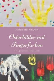 Malen Mit Fingerfarben Fur Ostern Und Den Fruhling In 2020 Fingerfarben Malen Mit Kindern Handabdruck Bilder