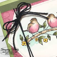 June Bird Of The Month Stamping Society June Blog Hop Alisa Tilsner Blog Hop Bird Stamp Cards Handmade