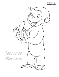 Curious george coloring pages is the main character of a series of popular books and tv show of the same name written by margret and h.a.rey. Curious George Coloring Page Super Fun Coloring