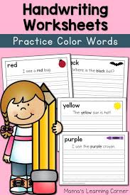 Handwriting Worksheets For Kids Color Words Handwriting Worksheets For Kids Handwriting Worksheets Worksheets For Kids