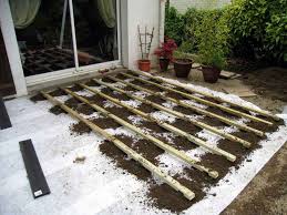 Comment Poser Une Terrasse Composite Sur Lambourdes Et Plots Terrasse Composite Terrasse Bois Composite Terrasse Bois