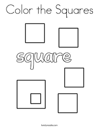 Rectangle free coloring of grids page 1. Color The Squares Coloring Page Color Worksheets Learning Colors Preschool Shape Coloring Pages