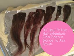 Shop the best remy hair extensions, clip on hair extensions and the clip in hair extensions affordable is perhaps the most famous and known hair extensions system. Diy How To Dye Hair Extensions Platinum Blonde To Ash Brown Zaychishka