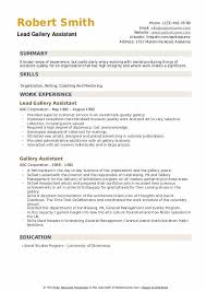 Cover letters are your first impression, so make it a good one. Gallery Assistant Resume Samples Qwikresume