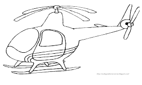 Gambar Mewarnai Helikopter Untuk Anak Paud Dan Tk Helikopter Warna Gambar
