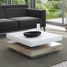 Square Coffee Table In White High Gloss Light Wood Effect Tiffany Furniture123 And your coffee cup gets a new home away from home.