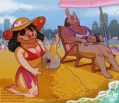 Two Lesbians and their Weird Dog (Art by me) : rdeadbydaylight