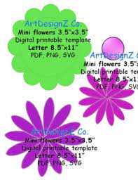 Download Small 3d Wallflower Svg Template Paper Flower Template Giant Rose Petal Templa