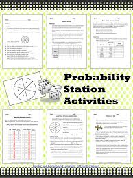 Probability Station Activities Probability Math Probability Activities 7th Grade Math