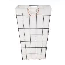 Laundry hampers come in a variety of different materials. Better Homes Gardens Wired Laundry Hamper White Walmart Com Walmart Com