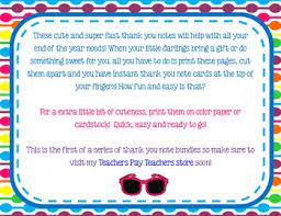 In life, we get influenced by many people. End Of The Year Thank You Notes For The Busy Teacher By Lynda Morgart