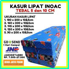 **hadir kasur busa inoac ukuran tebal 30 cm yang merupakan ukuran terbaru. Kasur Lipat Busa Inoac Tebal 10 5cm 90 180x200 Anti Kempes Shopee Indonesia