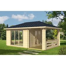 Suggest as a translation of ist walmdach copy; Gartenhaus Ada 380x580 Cm Iso 44 Mm Doppelnut Inkl Boden Und Vord 3 499 00