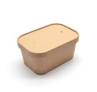 500ml - 1000ml Rectangular Kraft Paper Lid