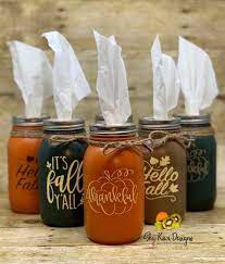 Fall Mason Jar Tissue Holders Etsy In 2021 Fall Mason Jars Easy Mason Jar Crafts Diy Easy Mason Jar Crafts