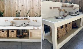 See more ideas about kitchen inspirations, kitchen design, kitchen remodel. Creative Couple Build An Incredible Diy Play Kitchen For Their Kids Using Supplies From Bunnings Daily Mail Online