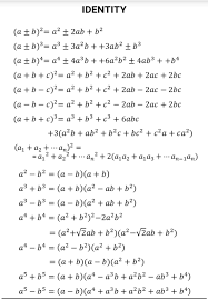 Identities Math Methods Learning Mathematics Math Formula Chart