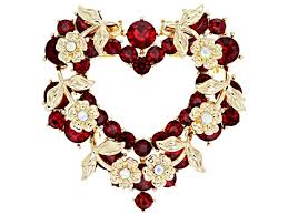 red brooch