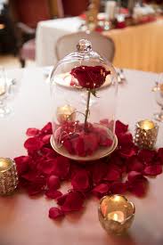 Iconic Red Rose These Centerpieces Rotated All Night Beautyandbeastwedding Disneywedding R Quince Decorations Rose Centerpieces Wedding Quince Centerpieces