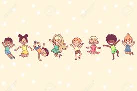 The great collection of friends tv show wallpapers for desktop, laptop and mobiles. Vector Playing Kids Background Friends Having Fun Royalty Free Cliparts Vectors And Stock Illustration Image 109798755