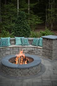 Start The Winter Thaw Early With An Outdoor Fireplace Fire Pit Backyard Brick Patterns Patio Backyard