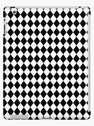 Black And White Diamond Pattern Pin On Ipad Cases