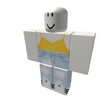 Yellow Bralette Top W Ripped Jeans Superstars Roblox Yellow Bralette Top Yellow Bralette Roblox