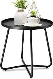 Same day delivery 7 days a week £3.95, or fast store collection. Buy Danpinera Outdoor Side Tables Weather Resistant Steel Patio Side Table Small Round Outdoor End Table Metal Side Table For Patio Yard Balcony Garden Bedside Black Online In Indonesia B0928hpryn