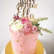 Elegant Happy Birthday Cake Wishes Images Happy Birthday Ella Topper From Etched 21st Birthday Cakes Elegant Birthday Cakes 27th Birthday Cake