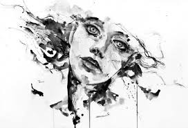 Black And White Watercolor Face Black And White Watercolor Dipingere Ritratti Ritratti Ad Acquerello Artisti