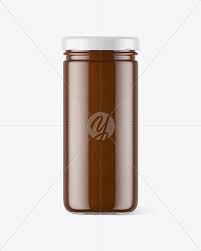 Download Clear Glass Jar With Chocolate Paste Mockup In Jar Mockups On Yellow Images Object Mockups