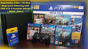 Rom gta5 mega n64 : Playstation 4 Slim 1 Tb New Mega Pack Unboxing With Free Gta 5 Premium E Playstation 4 Gta Unboxing