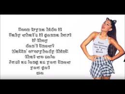 Nicki's first song, no frauds, features a collaboration with drake and lil wayne, and can easily be read as a response to all the drama with remy ma. Ariana Grande Side To Side Clean Feat Nicki Minaj Lyrics On Screen Youtube