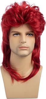Amazon.com: Baruisi Mens Mullet Wig 70s 80s Halloween Cosplay Costume Wigs  for Fancy Dress,Red : Clothing, Shoes & Jewelry