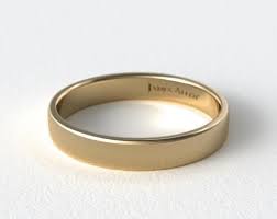 18k Yellow Gold 4 5mm Slightly Flat Comfort Fit Wedding Ring Simple Gold Wedding Rings Mens Wedding Rings Gold Mens Gold Wedding Band
