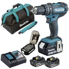 Corded angle grinder with hard case. Makita Akku Schlagbohrschrauber Dhp482rfx3 18v 54nm 3 Akkus Bit Set Tasche Stabilo Mehr Als Nur Baumarkt